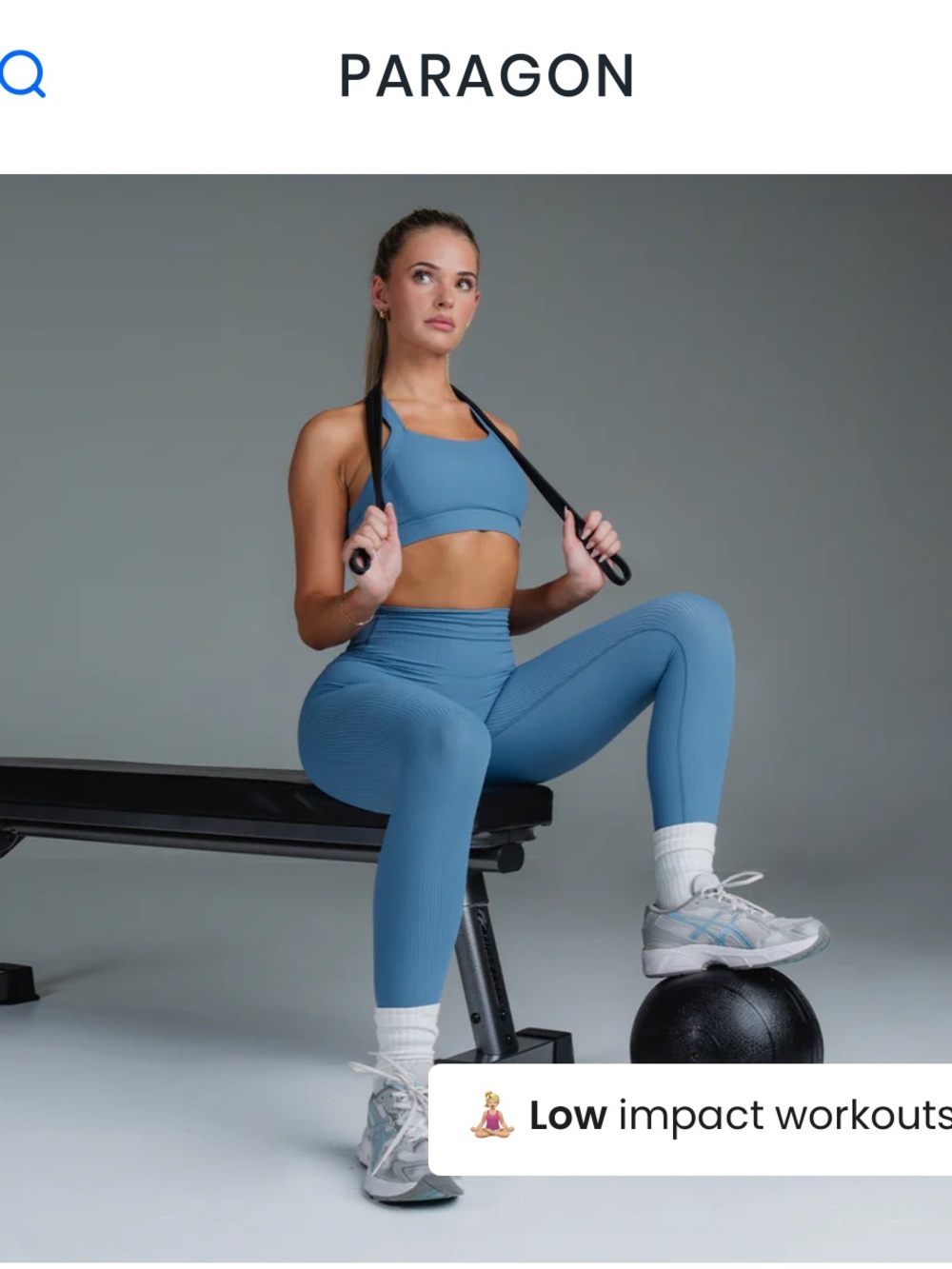Paragon Fitwear Women's Blue Ribbed High-Waist Leggings